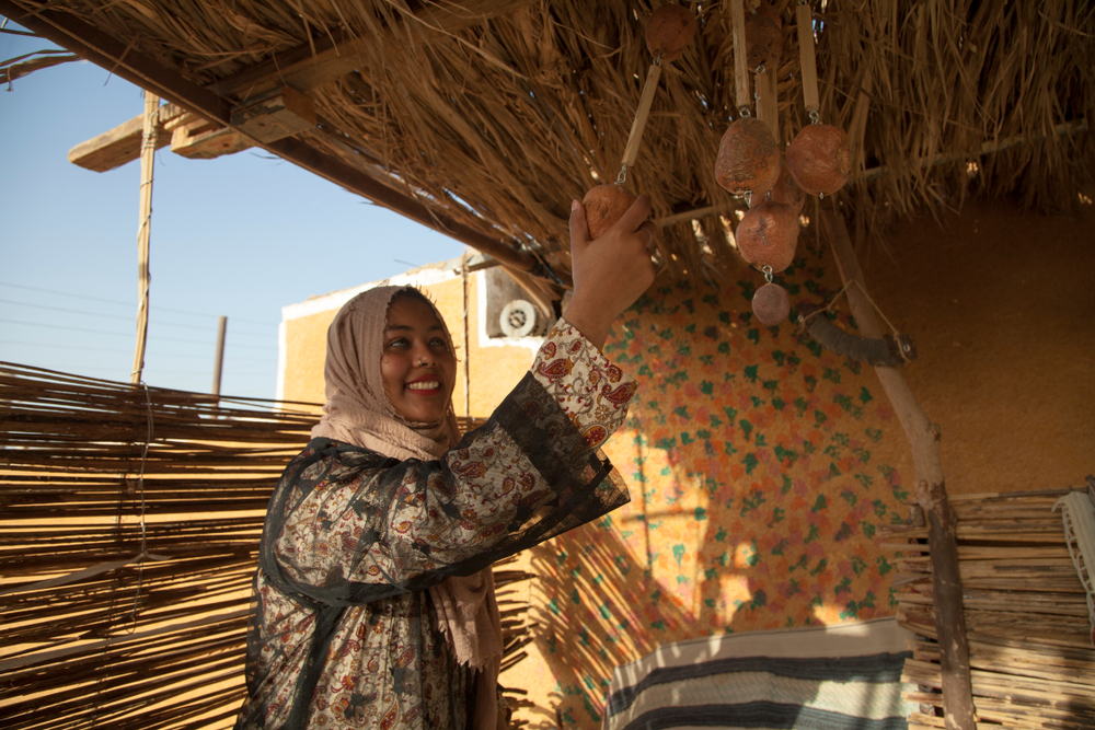 portrait for a Nubian girl from upper egypt aswan